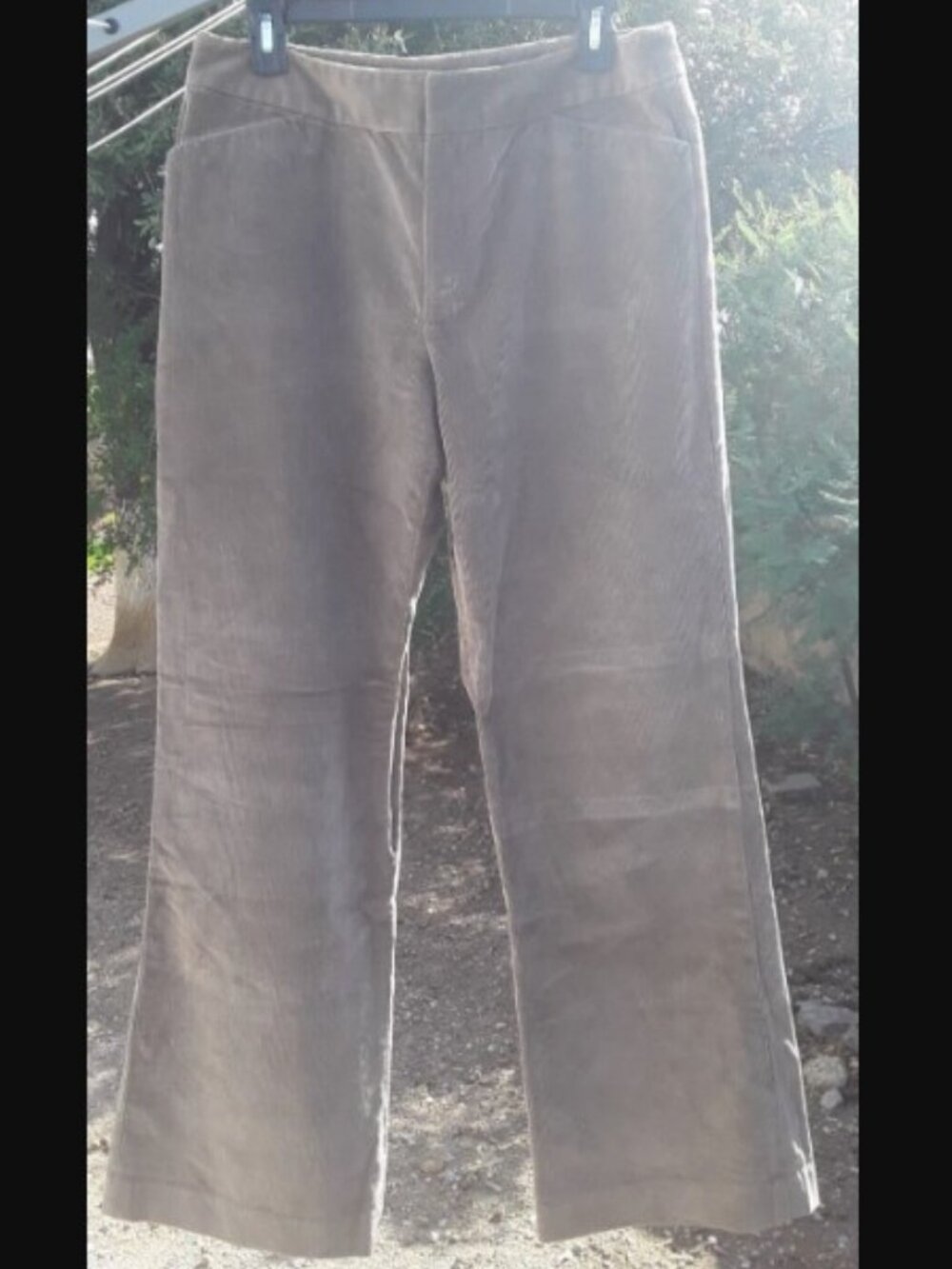 Corduroy Pants COTTON Straight Women size 12 Beige, Light Coffee NEW